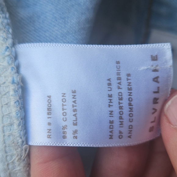 SLVRLAKE Grace Raw Hem High Waist Ankle Wide Leg Jeans 29 - Picture 8 of 12